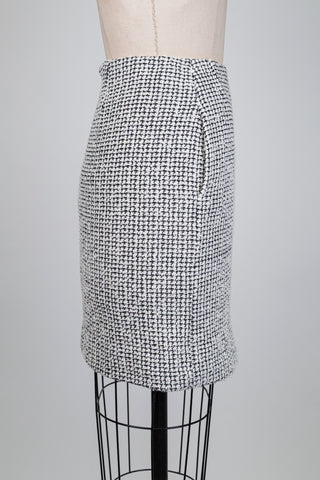 Jupe en tweed noir et blanc (4+6)