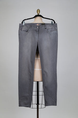 Pantalon en denim gris délavé (4-14-16)