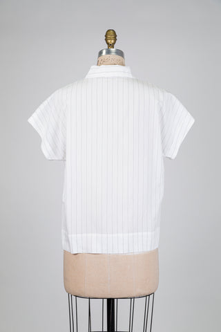 White top with black stripes (size 6)