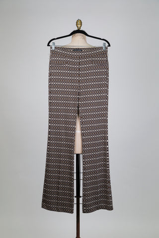 Pantalon bootcut mosaïque bronze et noir (6)