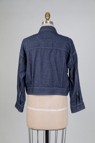 Veste en delin à coutures contrastantes (6)