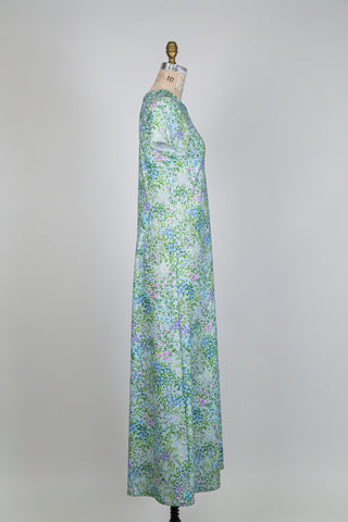 Delicate Floral Maxi Dress (S)
