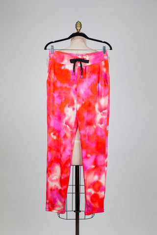 Pantalon jogger tie dye rose et orange ultra doux (6)