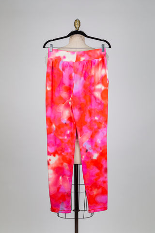 Pantalon jogger tie dye rose et orange ultra doux (4 à 8)