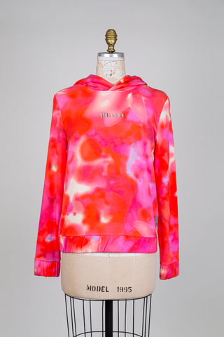 Chandail tie dye rose et orange ultra doux (4)