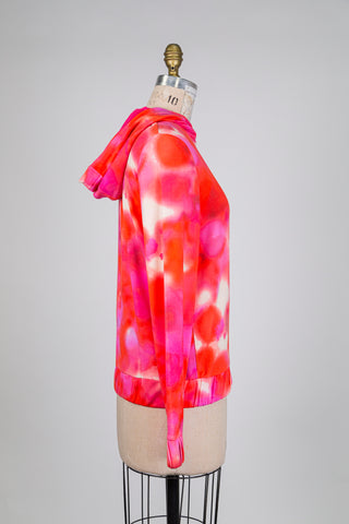Chandail tie dye rose et orange ultra doux (4+6)