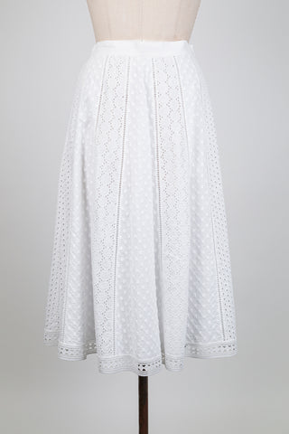 White flared broderie anglaise skirt (6)