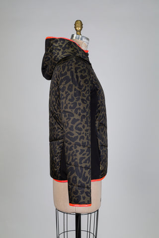 Manteau bimatière léopard vert et noir (8)