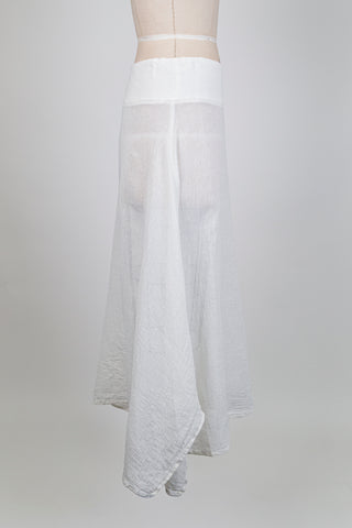 Jupe diaphane en lin blanc crème (S+M)