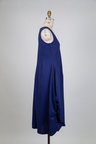 Navy blue balloon dress (S)