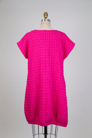 Pop pink waffle balloon dress (S)