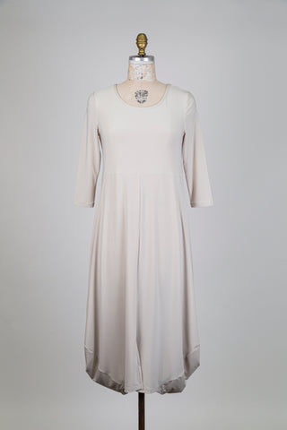 Sand beige balloon dress (S)
