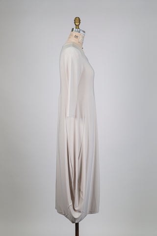 Sand beige balloon dress (S)