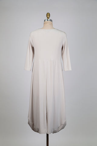 Sand beige balloon dress (S)