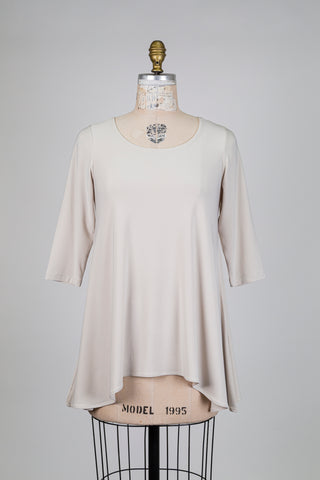Sand beige trapeze tunic (S)