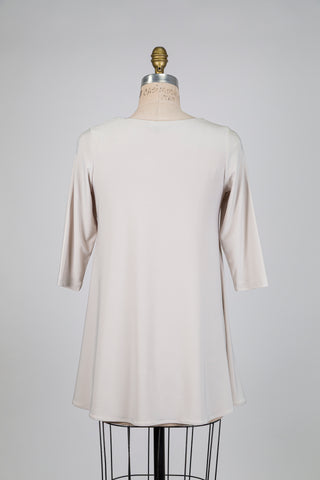 Sand beige trapeze tunic (S)