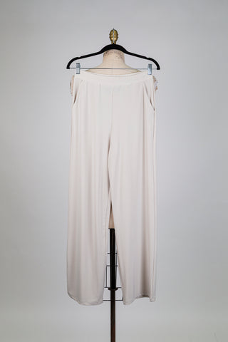 Sand beige flowy trousers (S)