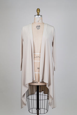High-low sand beige jacket (S)