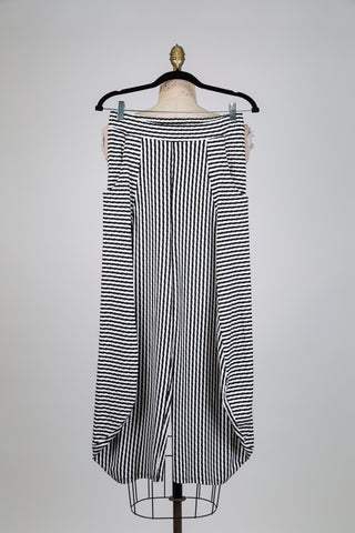 White and black zigzag balloon trousers (S)