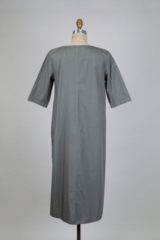 Grey-green cotton dress (S)
