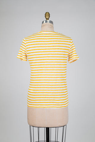 White and yellow striped linen T-shirt (6)