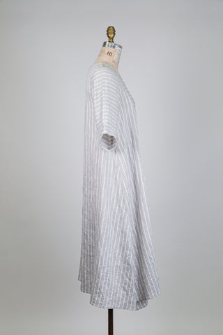 Grey and white striped dress (S)