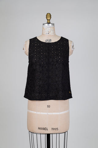 Black broderie anglaise vest top (6)