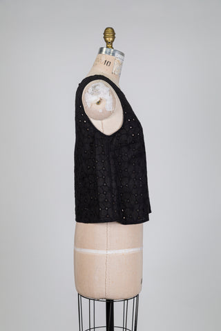 Black broderie anglaise vest top (6)
