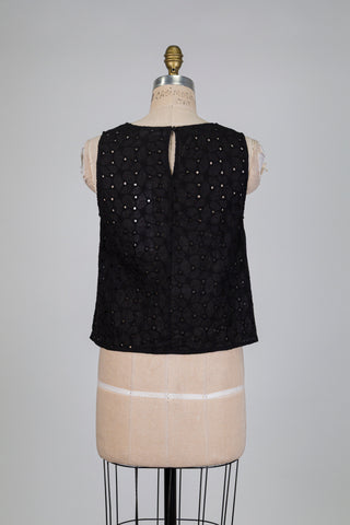 Black broderie anglaise vest top (6)