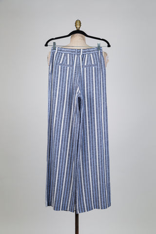 Blue and white striped trousers (XS/S)