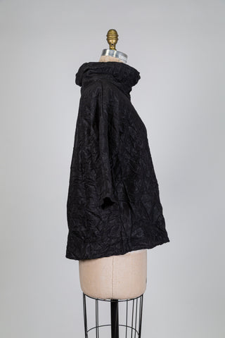 Black turtleneck with wavy pattern (S)