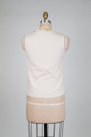 Cream top with Victorian collar (4+6)