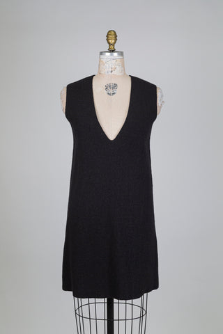 Robe débardeur en laine noire (4)