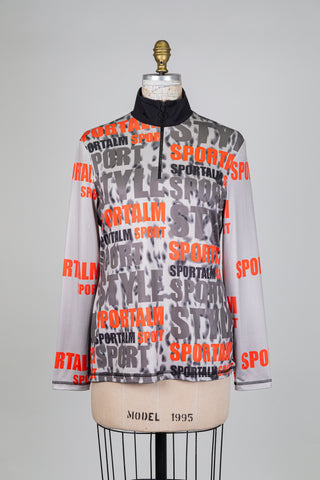 Chandail technique à inscriptions gris et orange (10)