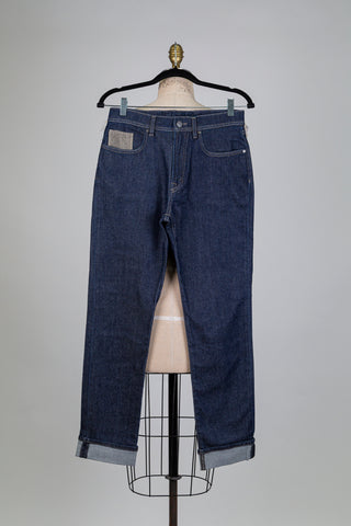 Denim trousers with silver accents (6+8)