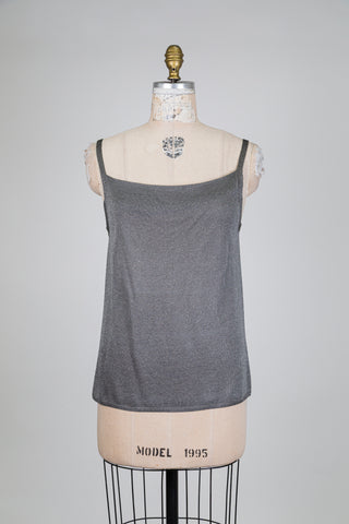 Haut gris argenté à col drapé (8)