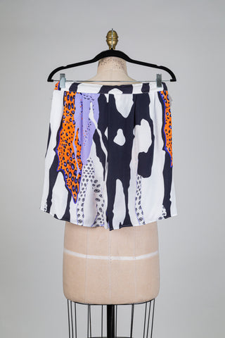 Short léopard orange et mauve (6)
