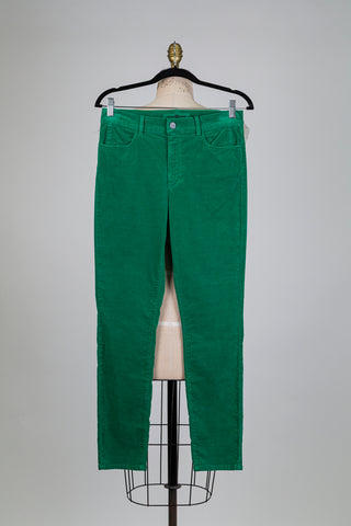 Imperial green velvet denim trousers (8)