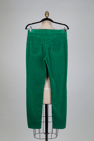 Imperial green velvet denim trousers (8)