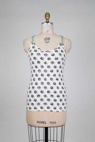 Camisole blanche à pastilles (XS)