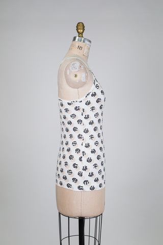 Camisole blanche à pastilles (XS)