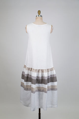 Robe débardeur blanche et rayures neutres (6)