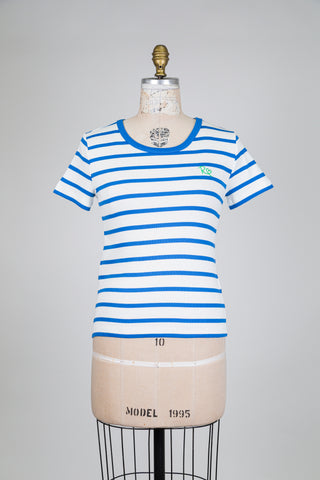 White and cobalt blue striped T-shirt (8)