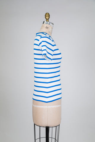 White and cobalt blue striped T-shirt (8)