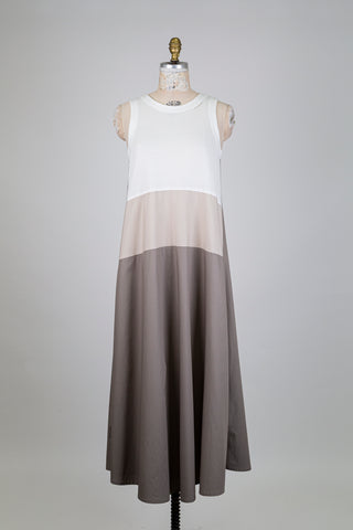 Robe colorblock neutre (6)