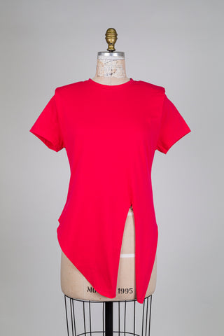 Pink T-shirt with shoulder pads (2+6)