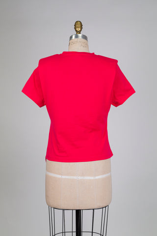 Pink T-shirt with shoulder pads (2+6)