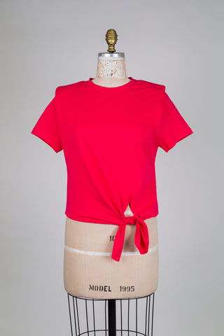 Pink T-shirt with shoulder pads (2+6)