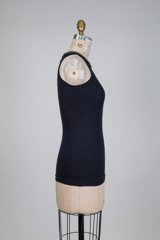 Camisole marine à col argenté (0 à 4)