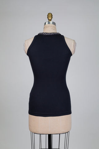 Camisole marine à col argenté (0 à 4)